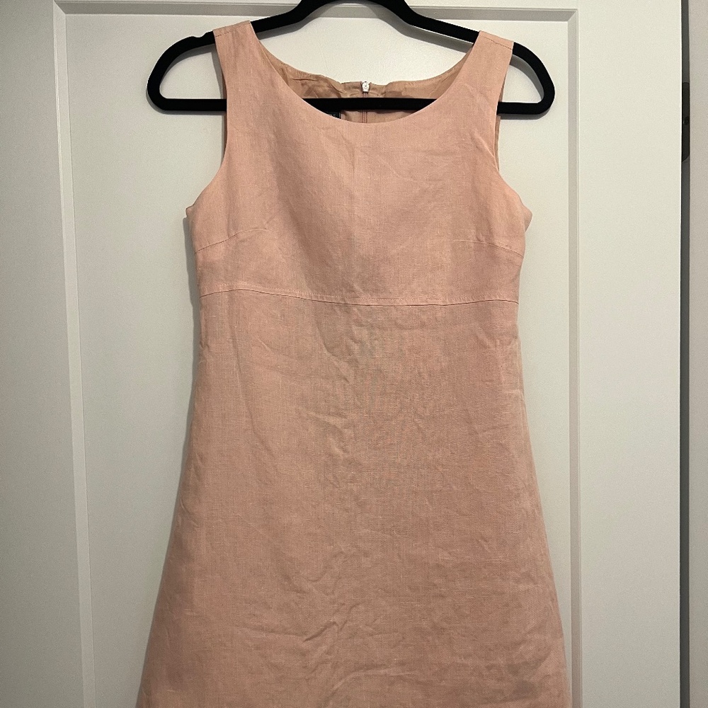 Hobbs pink linen dress